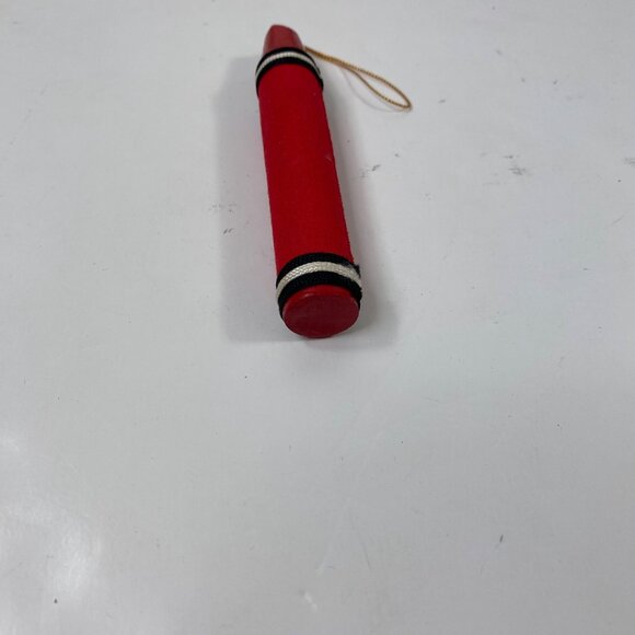 Ornamet Set Red Green White Tartan Plaid Mini Teddy Bear Bow Red Crayon - Picture 11 of 13